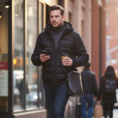 Frank Hénry Winddichte Steppjacke