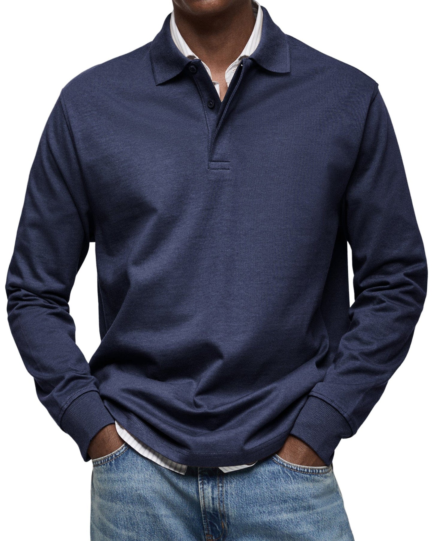 Frank Hénry Premium Langarm-Poloshirt